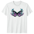 Vintage Butterfly Skull Botanical Aesthetic Gothic Nature Fashion Unisex , , , Long Sleeve Tee