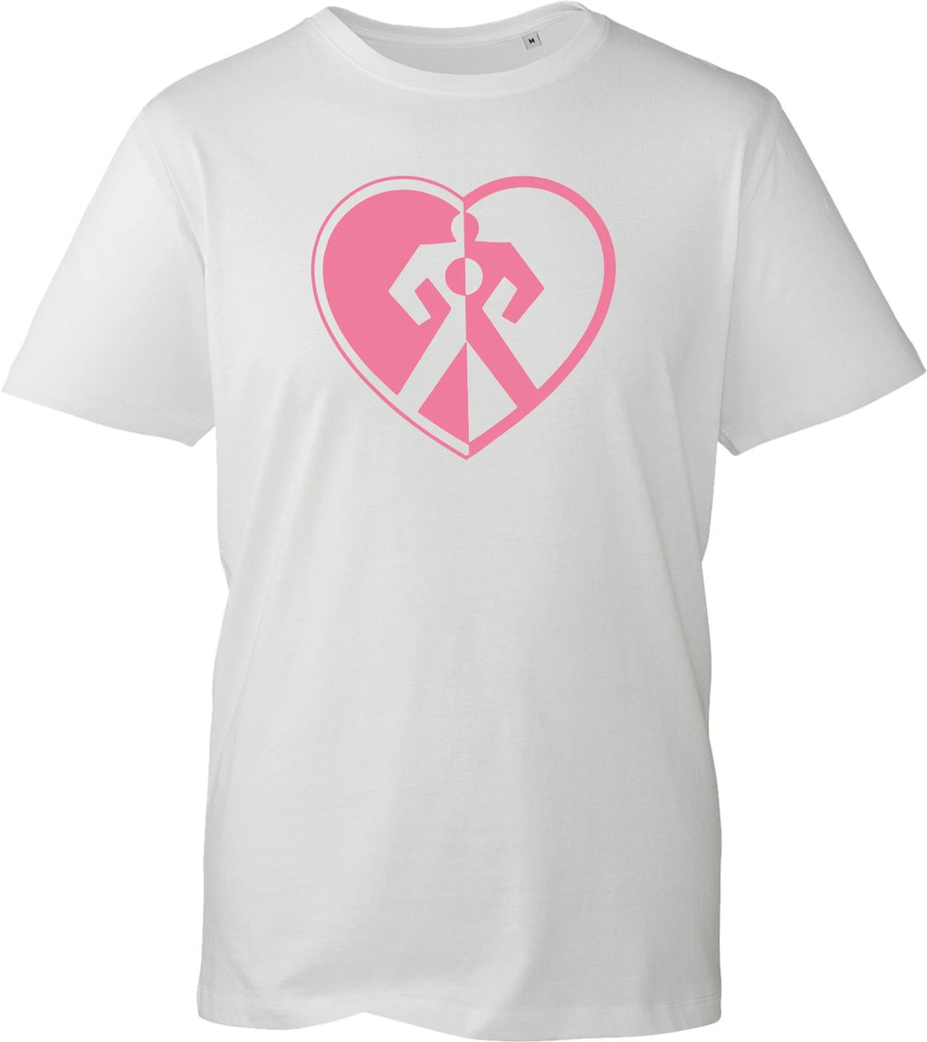 Anime Graphic Unisex T Shirt Cute Pink Heart Symbol Print Black Cotton Tee Top