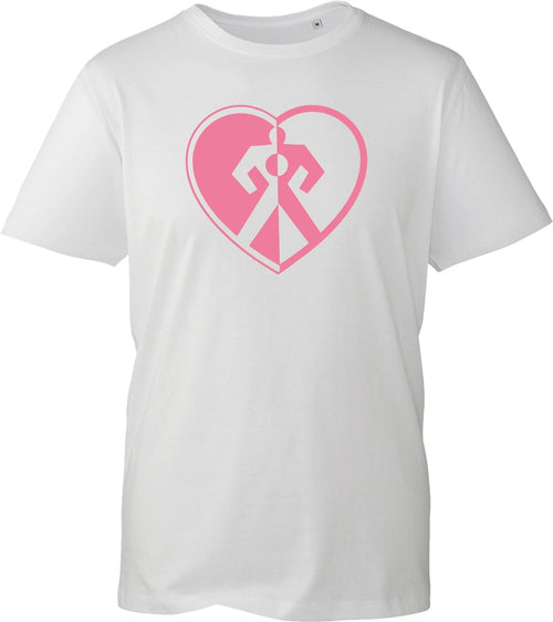 Anime Graphic Unisex T Shirt Cute Pink Heart Symbol Print Black Cotton Tee Top