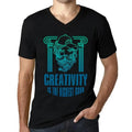 Men's Graphic V-Neck Creativity Is The Highest Good - Creativity Unisex , , , Long Sleeve Tee