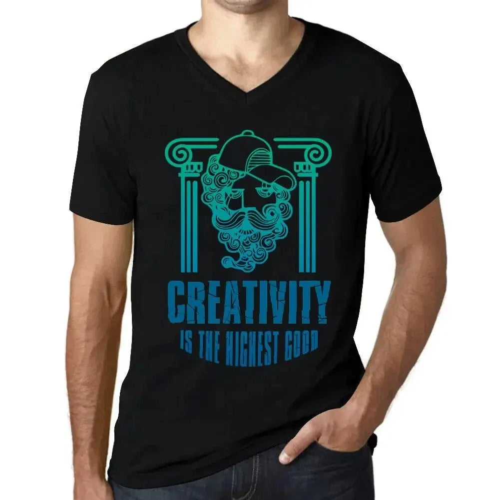 Men's Graphic V-Neck Creativity Is The Highest Good - Creativity Unisex , , , Long Sleeve Tee