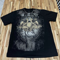 Bum Equipment Shirt Mens 2XL Black Gothic Crest Wings Grunge Metal Cyber Shield Unisex , , , Long Sleeve Tee