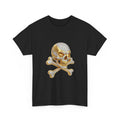 Gold Skull and Crossbones | Luxury Rhinestone Skull Shirt Cool Gift Idea Unisex , , , Long Sleeve Tee