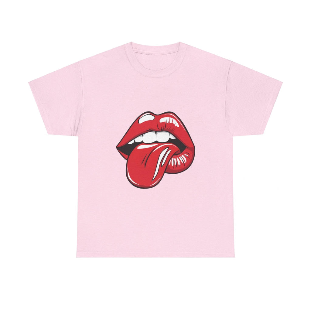 Sexy Retro PopArt Red Lips and Tounge Unisex heavy cotton Tshirt