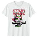 Kitten's Revenge Cat Lover , Cute Armed Kitten Graphic Tee Unisex , , , Long Sleeve Tee