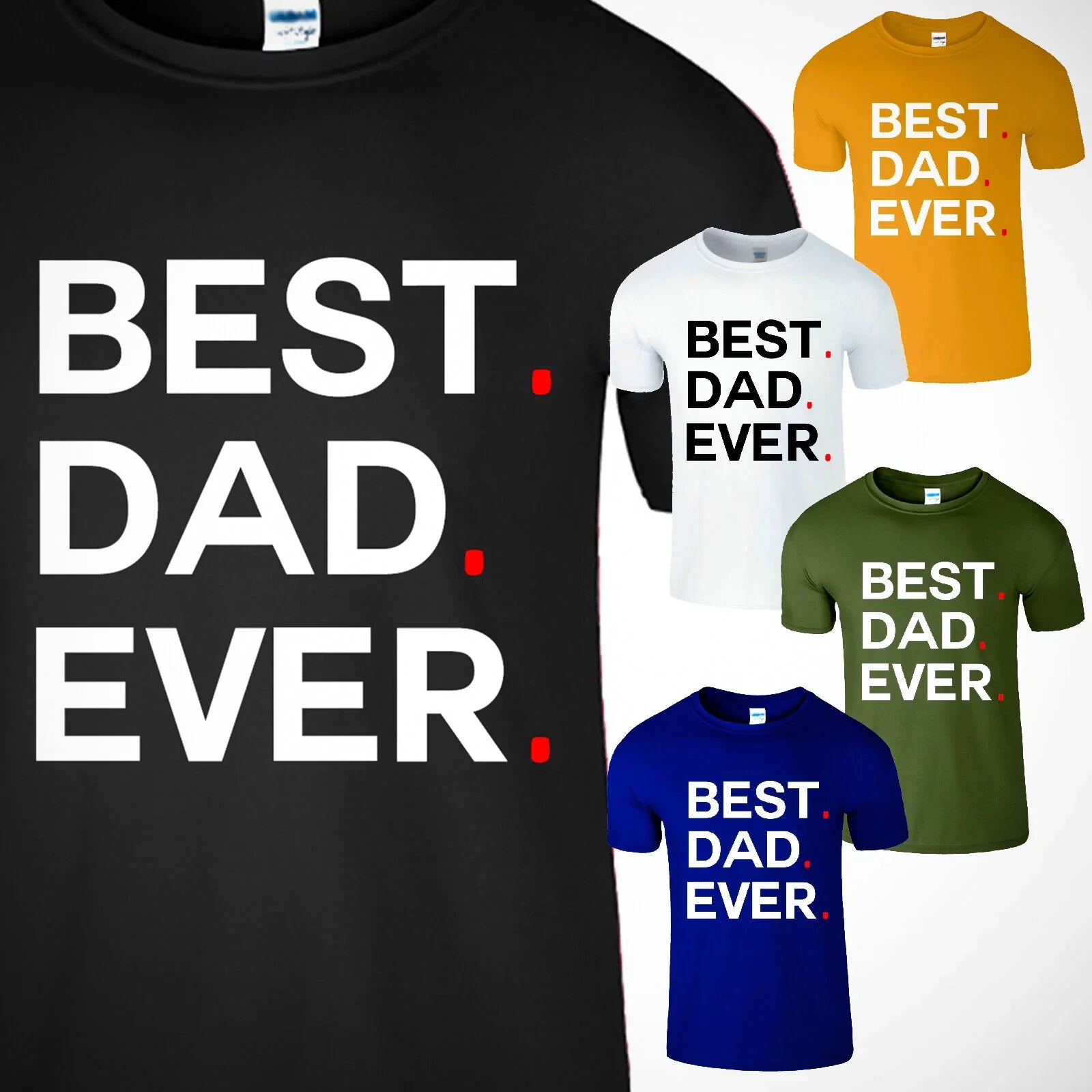 Funny Mens Best Dad Ever T Shirt Fathers Day Birthday American Cool Gift Tee Unisex , , , Long Sleeve Tee