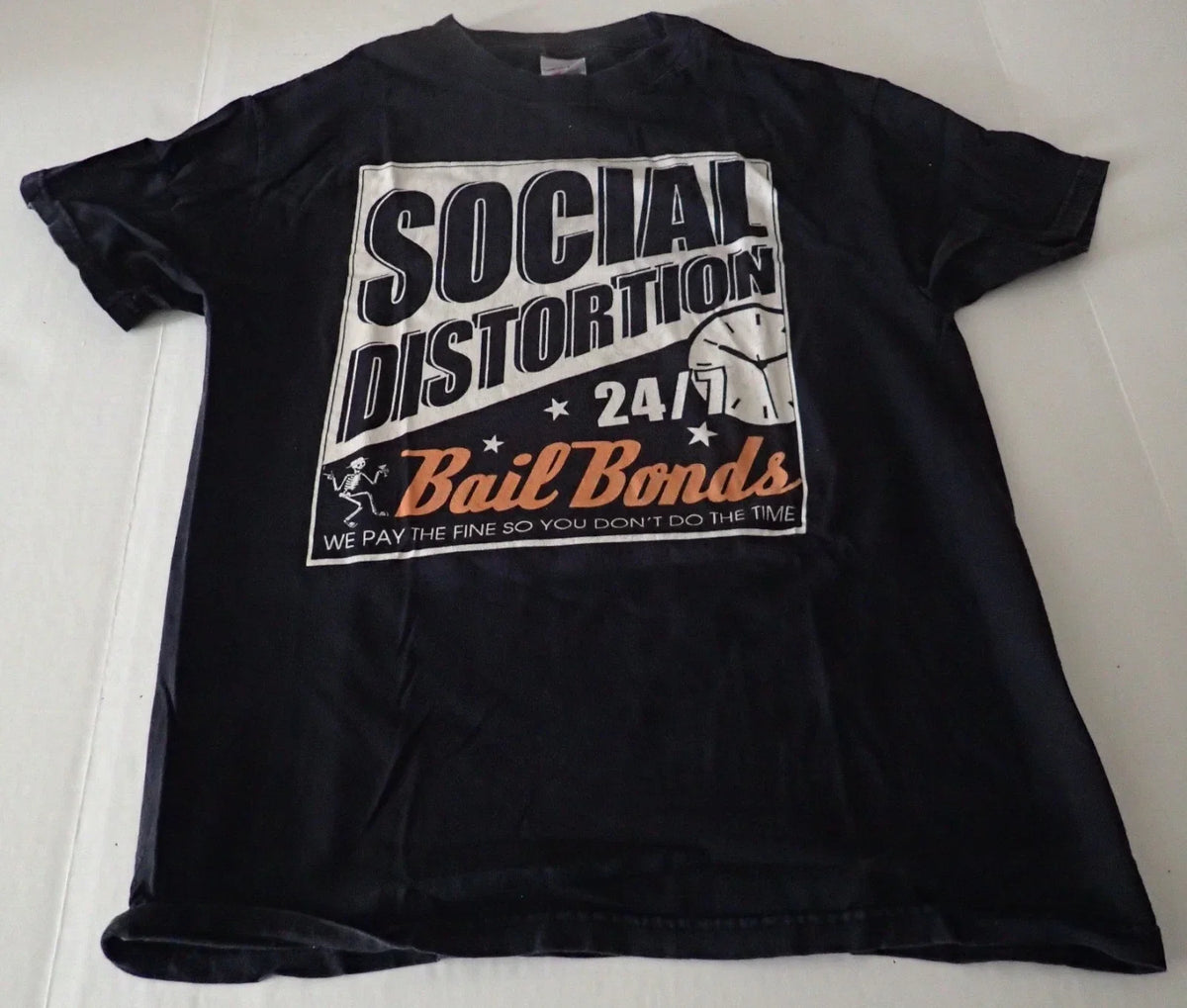 SOCIAL DISTORTION~VINTAGE~ BAIL BONDS 24/7~RARE MEDIUM~PUNK~GRUNGE~VG~MIKE NESS Unisex , , , Long Sleeve Tee