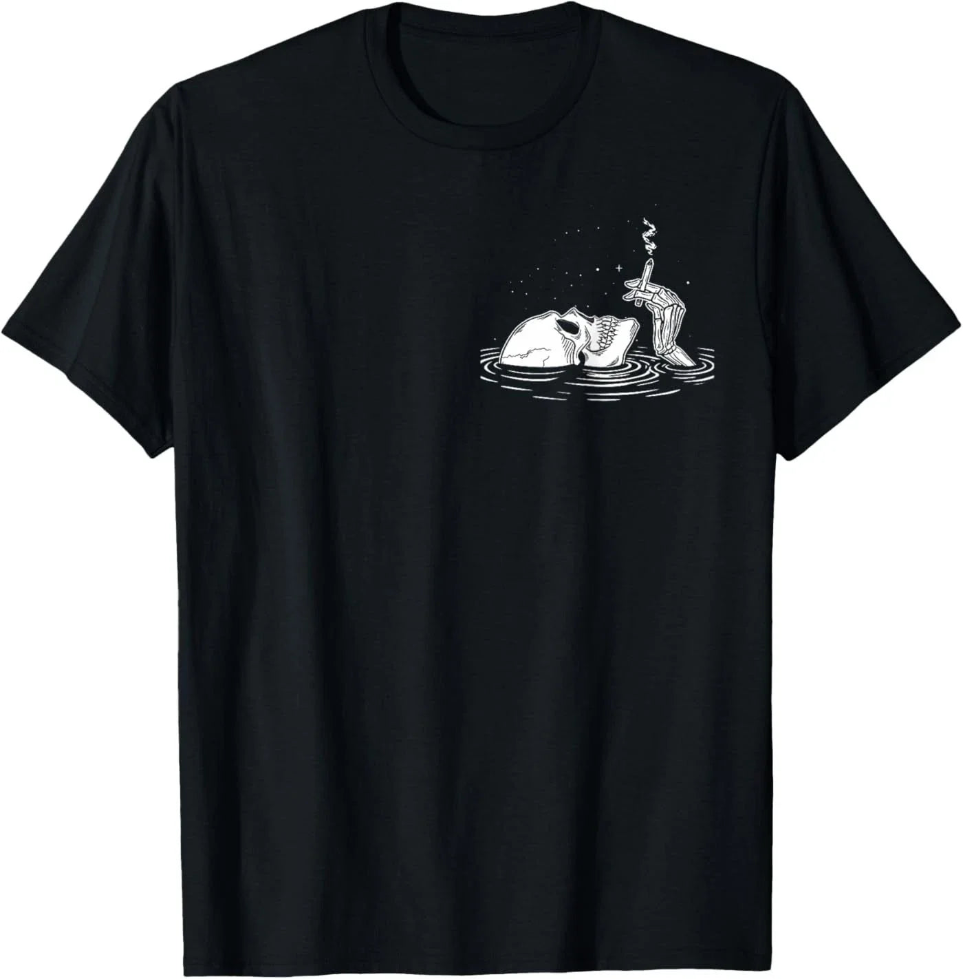 It's All Lies Funny Skeleton Smoking Dark Aesthetic ( 2 Sides ) Unisex , , , Long Sleeve Tee