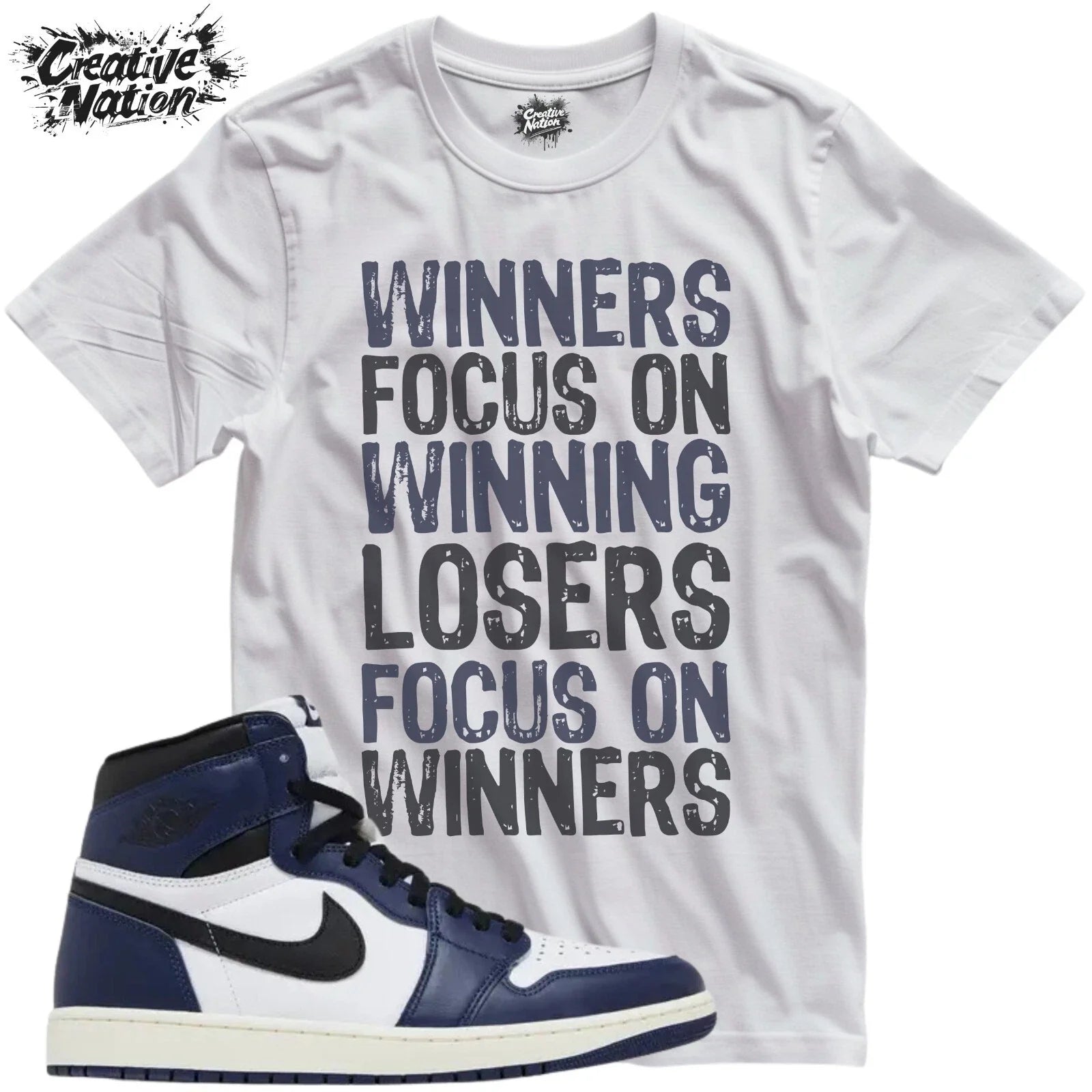 Shirt To Match 1 High OG Midnight Navy Unisex Tee Sneaker Shirt Gym Shirt Unisex , , , Long Sleeve Tee