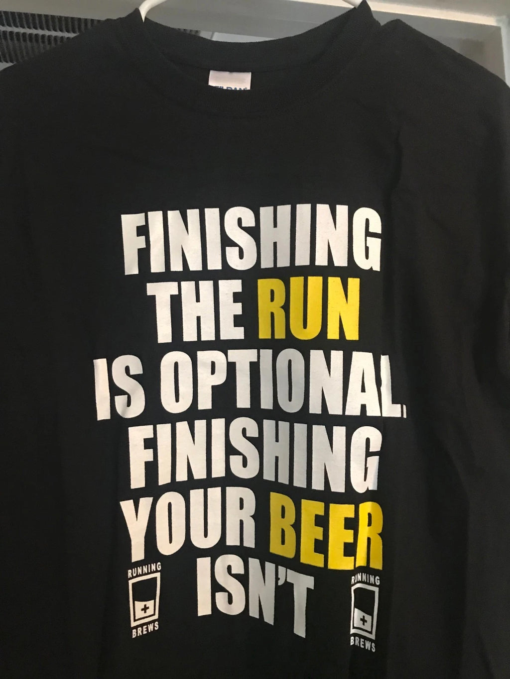 Beer Run Crew Neck T-Shirt, black, Unisex S-2XL available
