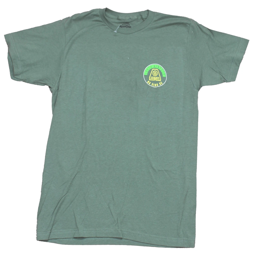 Avatar the Last Airbender Mens T-Shirt - Earth Kingdom Lapel Big Circle Logo