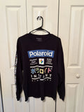 Polaroid Instant Long Sleeve Graphic Black Size Large Retro Camera Logo Unisex , , , Long Sleeve Tee