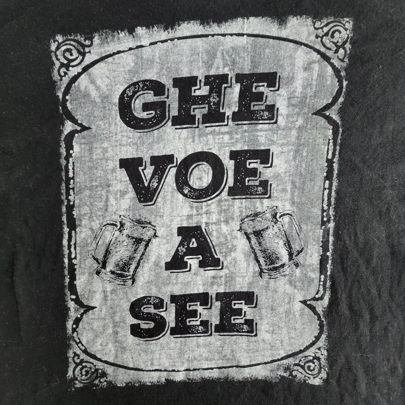 Ghe Voe A See Beer TS Ocean Black T-Shirt Men's XL
