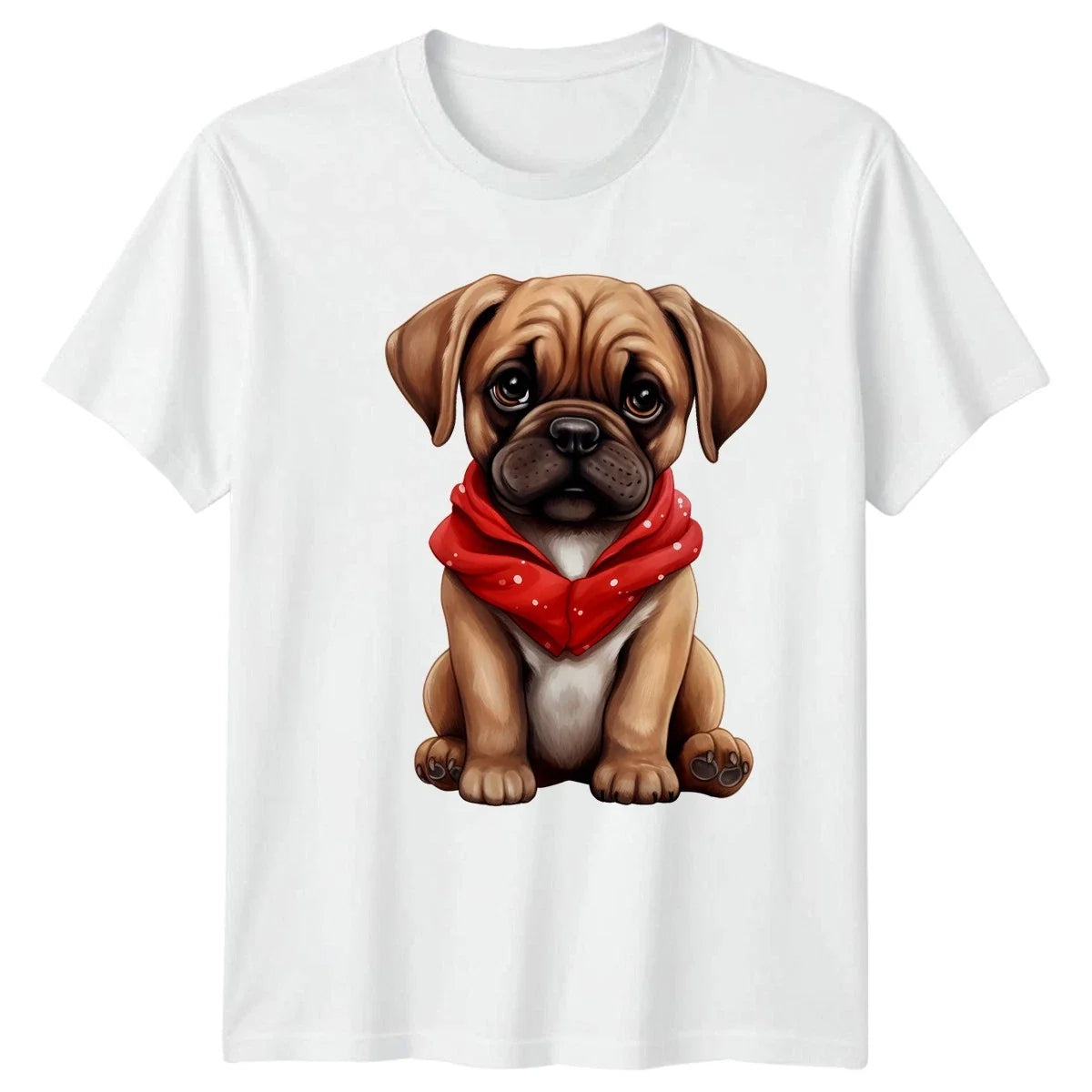 Puppy Dog Bandana Animals Puppies Mens Womens Tee Graphic Unisex Top Unisex , , , Long Sleeve Tee
