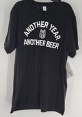 Another Year Another Beer ~ Novelty Tee Black Drinking T-Shirt ~ Men's Medium