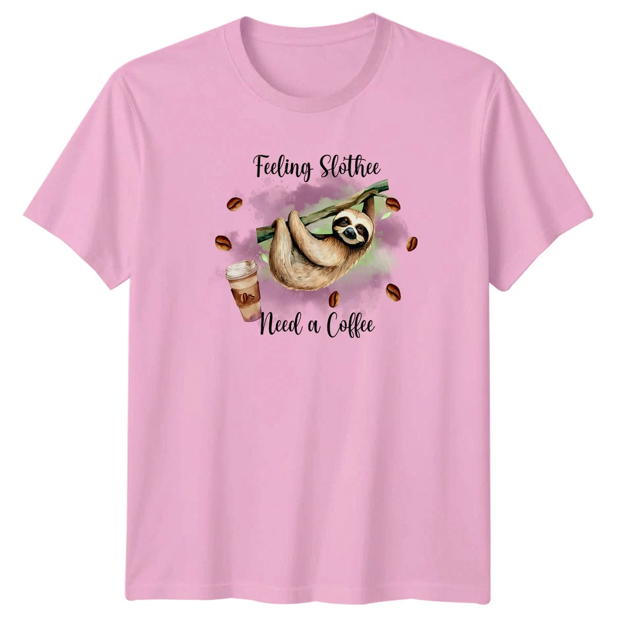 Feeling Slothee Need A Coffee T-Shirt Sloth Coffee Animal Humor Birthday Gift