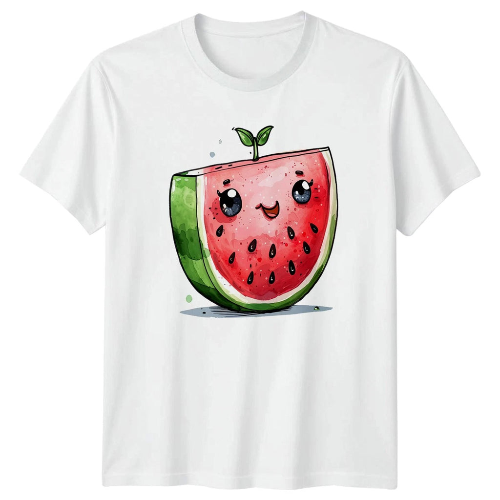 Kawaii Watermelon T-Shirt Summer Fruit Gift For Him And Her
