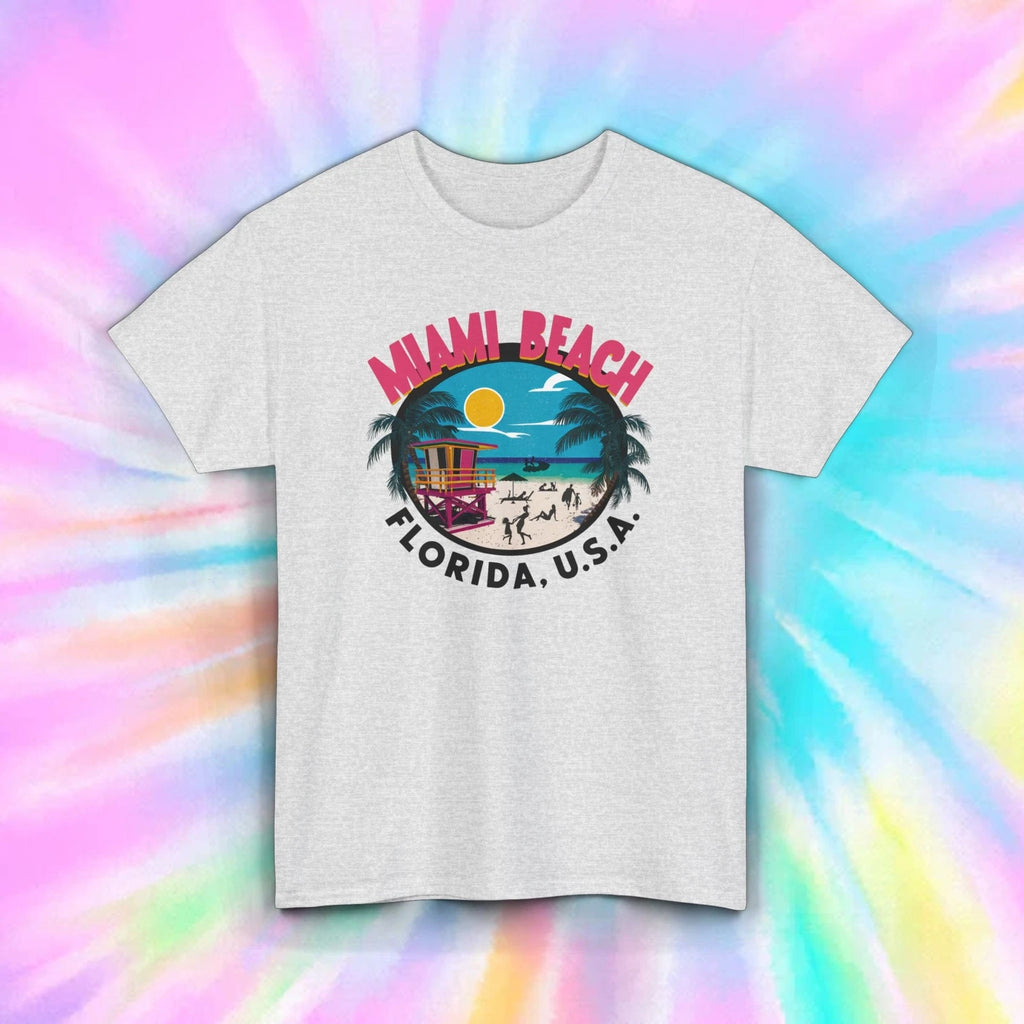 Miami Beach Florida T-Shirt | Retro Surfing Graphic Tee | Vacation Souvenir