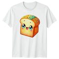 Happy Kawaii Sprinkled Bread Cute Kawaii Bread Food Birthday Gift Unisex , , , Long Sleeve Tee