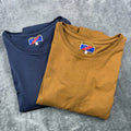 Best Made Co Shirt Mens 2XL Blue Brown (LOT OF 2) Short Sleeve Cotton Crewneck Unisex , , , Long Sleeve Tee