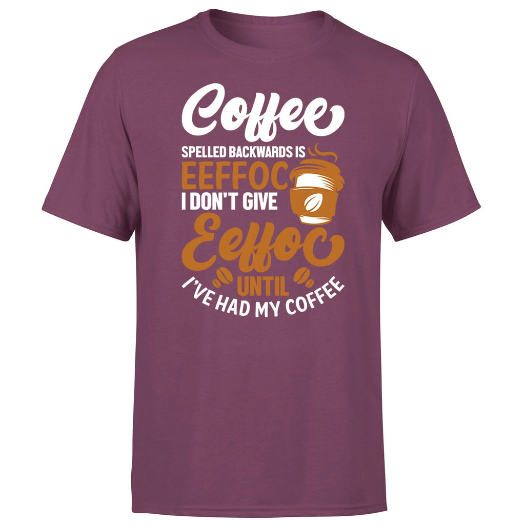Coffee Spelled Backwards Is Eeffoc Mens T Shirt