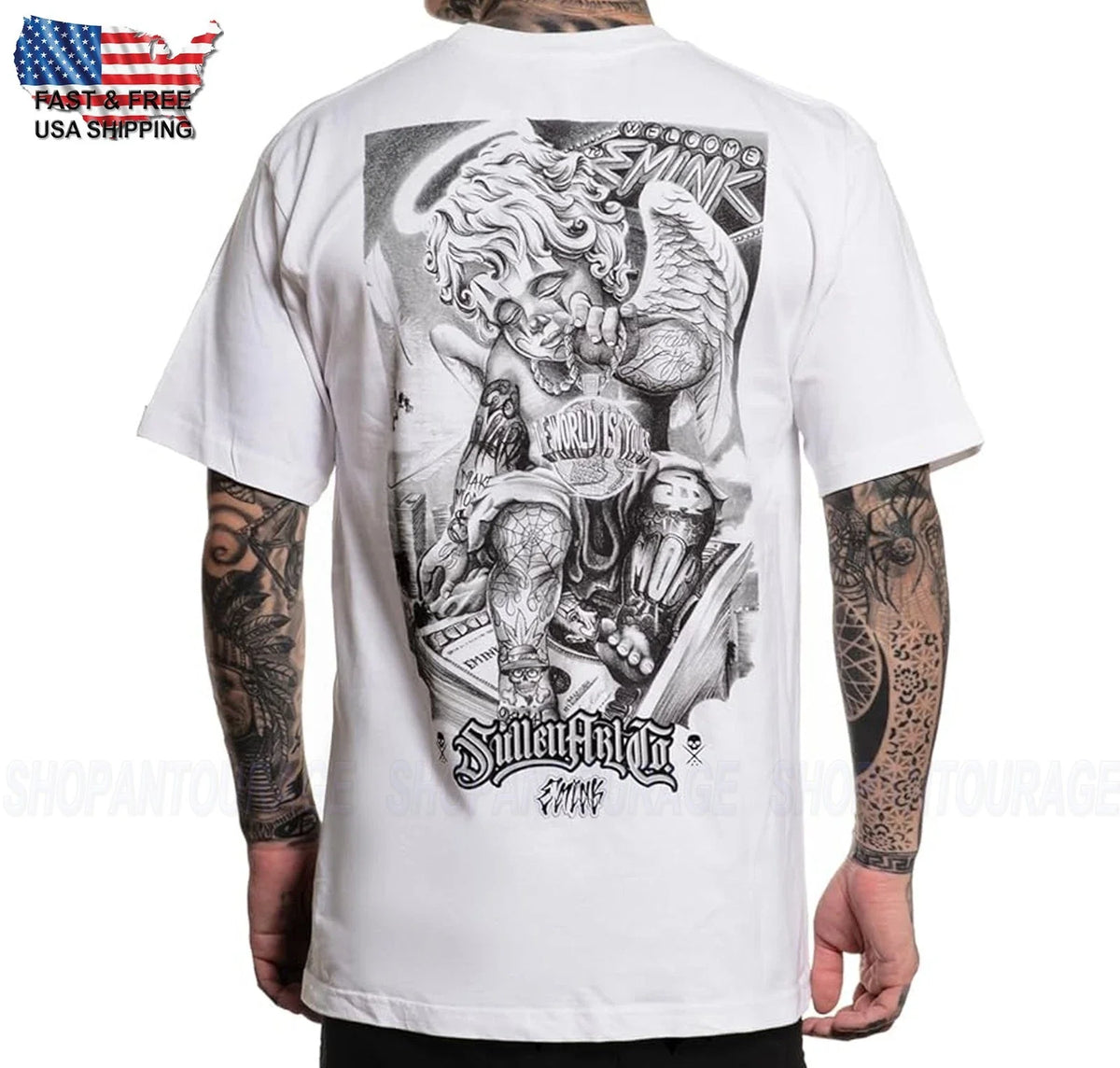Sullen Art Collective Emink Standard Fit SCM6996 New Short Sleeve Men`s Unisex , , , Long Sleeve Tee