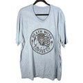 Death Wish Coffee Co T Shirt Mens 3XL Blue Liberty Skull Graphic Short Sleeve