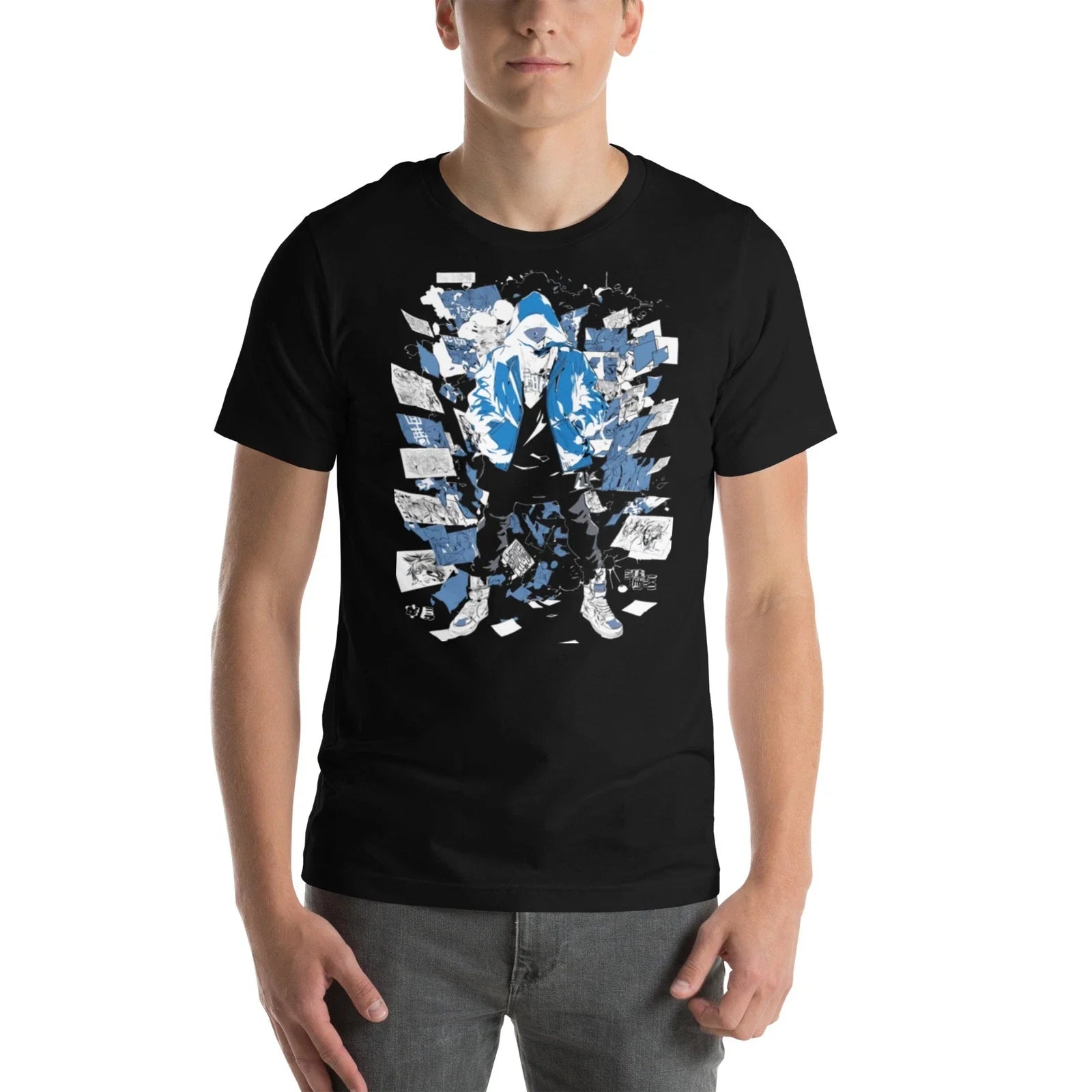Manga Panel "Origin Story" Graphic Tee | Otaku Streetwear Aesthetic | Comic Book Unisex , , , Long Sleeve Tee