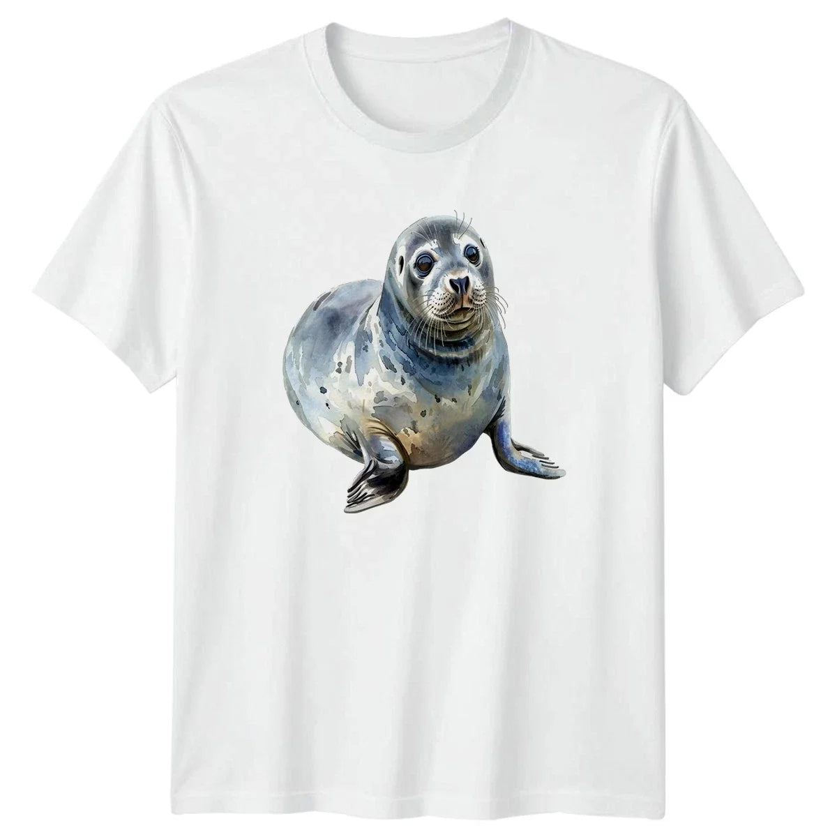 Cute Watercolor Seal Ocean Animal Gift For Him And Her Unisex , , , Long Sleeve Tee