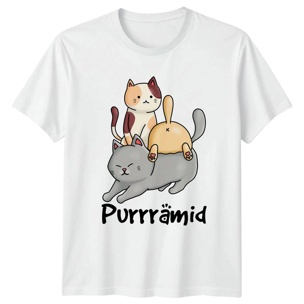 Purrr�mid T-Shirt Cat Pun Humor Cats Birthday Gift For Him And Her
