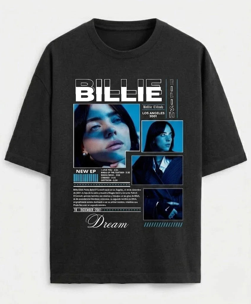 Billie Eilish Los Angeles 2001 Blue Aesthetic Music Unisex , , , Long Sleeve Tee