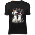Holiday Dog & Cat Line Art - Minimalist with Party Hats, Fireworks & Champagne Unisex , , , Long Sleeve Tee