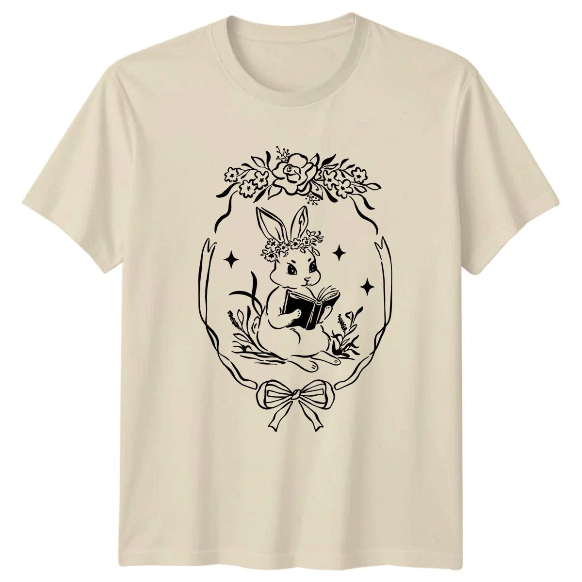 Cute Rabbit Reading Book Bunny Book Lover Animal Gift For Him And Her Unisex , , , Long Sleeve Tee