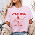 Milk Bar Vintage Shirt, Funny Breastfeeding Tee with Milk Carton Design, Cute & Unisex , , , Long Sleeve Tee