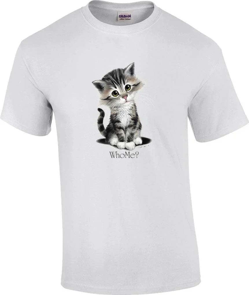 Funny Cute Who Me? Cat Kitten Kitty Unisex , , , Long Sleeve Tee
