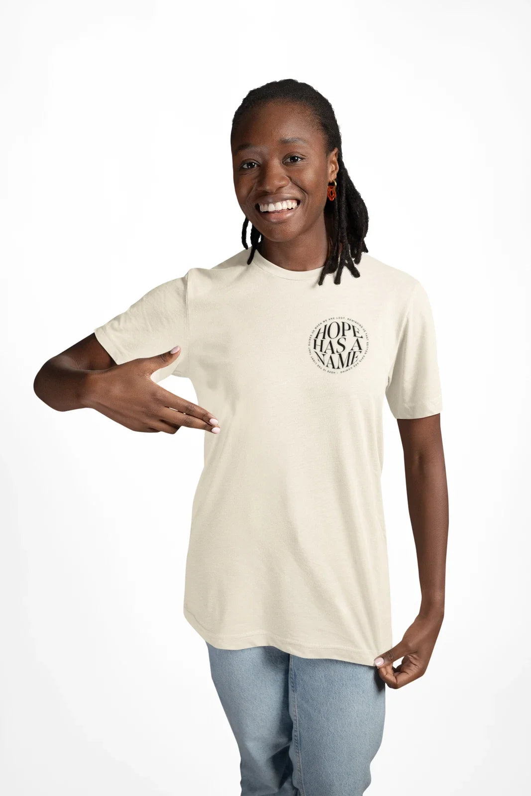 Hope Has a Name Shirt | Christian Faith | Minimal Religious Graphic Tee Unisex , , , Long Sleeve Tee