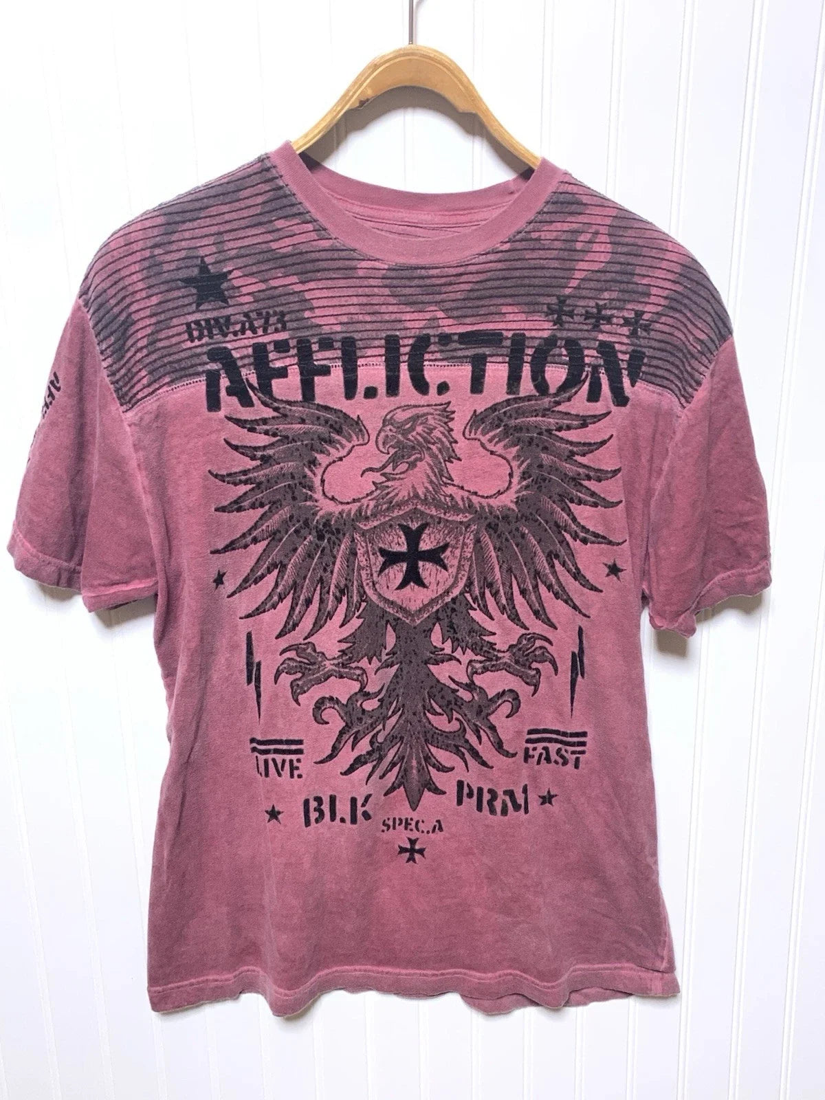 Affliction Men's SZ XL Eagle Biker Y2K Unisex , , , Long Sleeve Tee