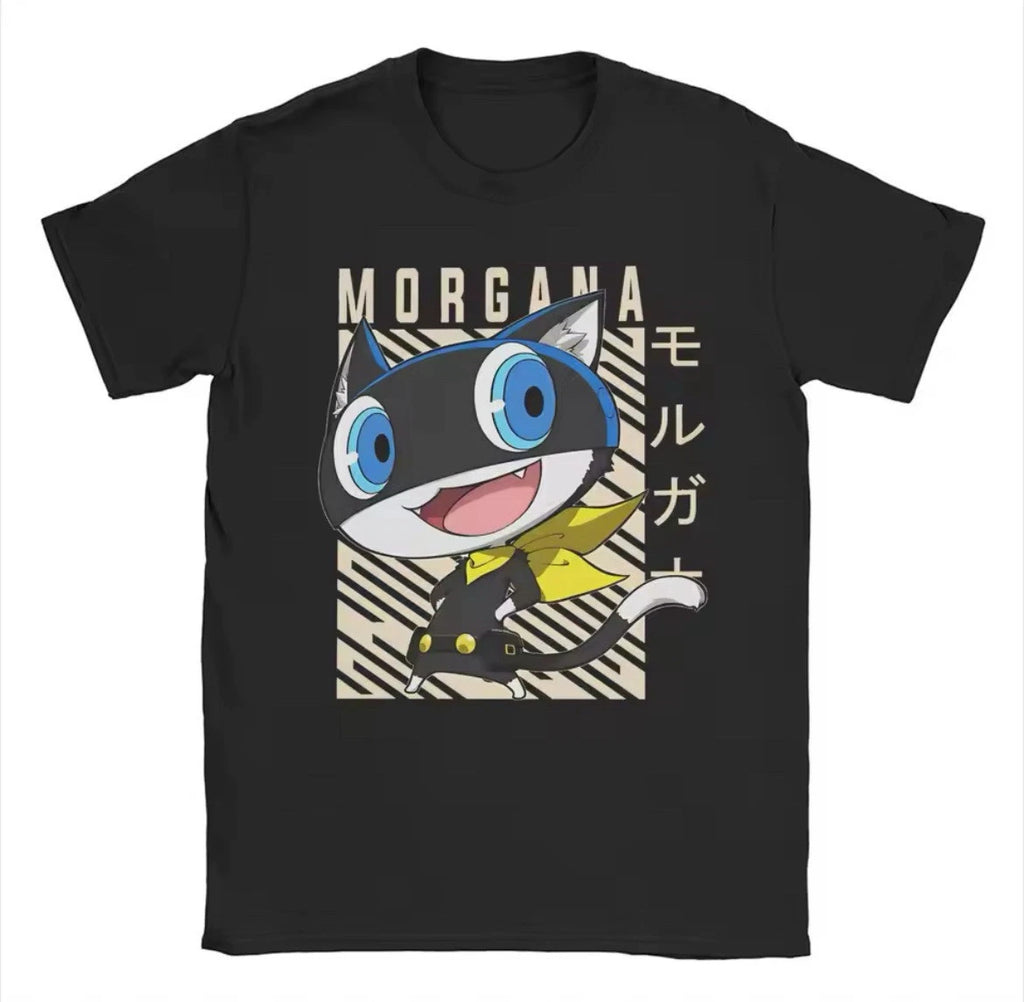 Persona 5 Royal Morgana T Shirts for Men Women Cotton Novelty T-Shirt Crew Neck