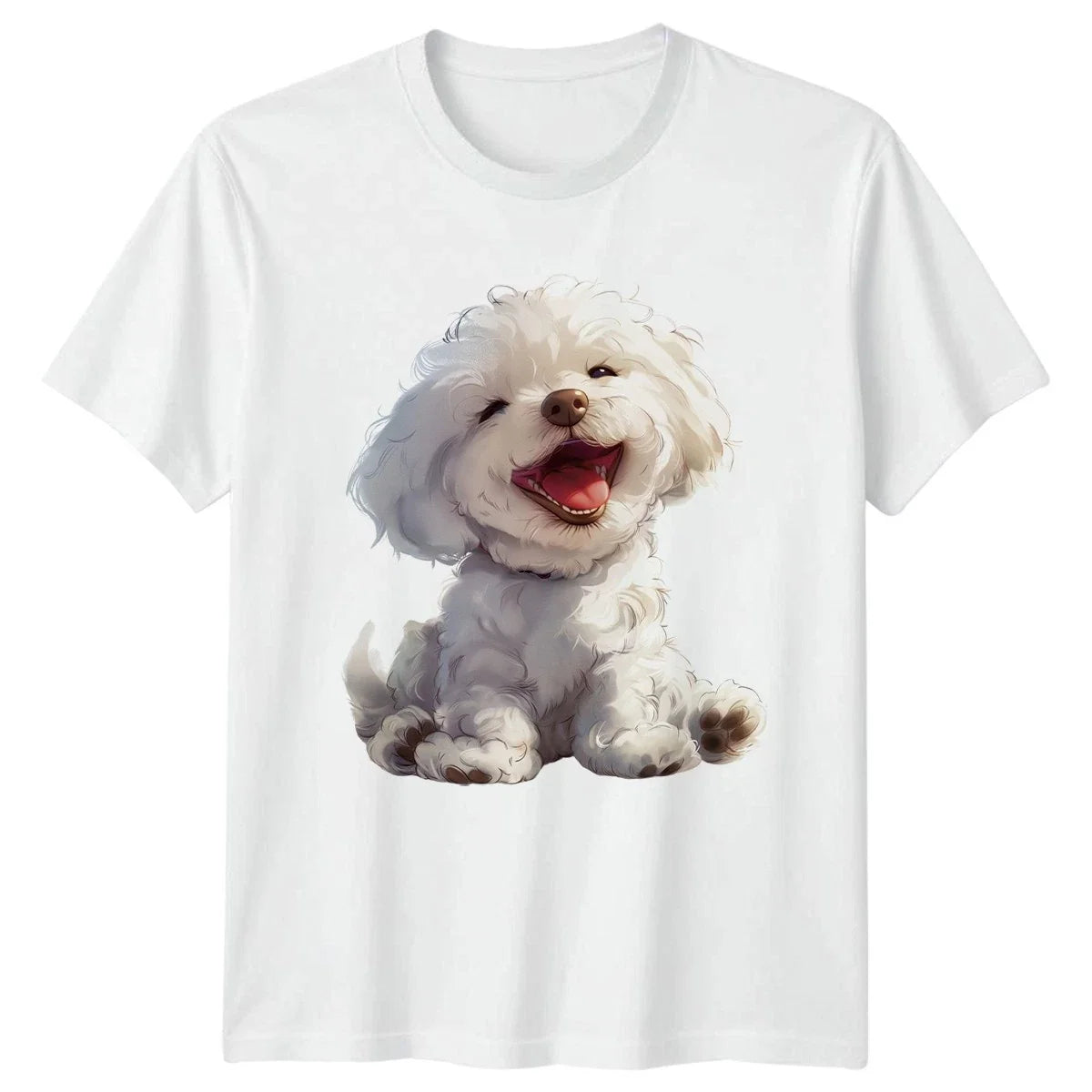 Smiling White Puppy Dog Lover Pet Gift For Him And Her Unisex , , , Long Sleeve Tee