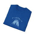 UFO Alien Encounter in the Forest Minimalist Graphic Tee Unisex , , , Long Sleeve Tee