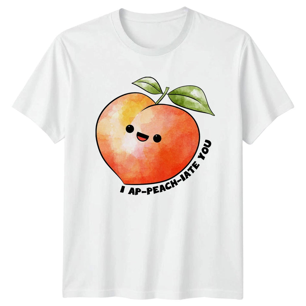 I Ap Peach Iate You T-Shirt Fruit Puns Food Humor Gift For Him And Her