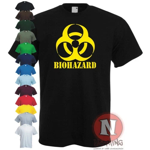 BIOHAZARD emo gamer cool rock music zombie apocalypse Armageddon Unisex , , , Long Sleeve Tee