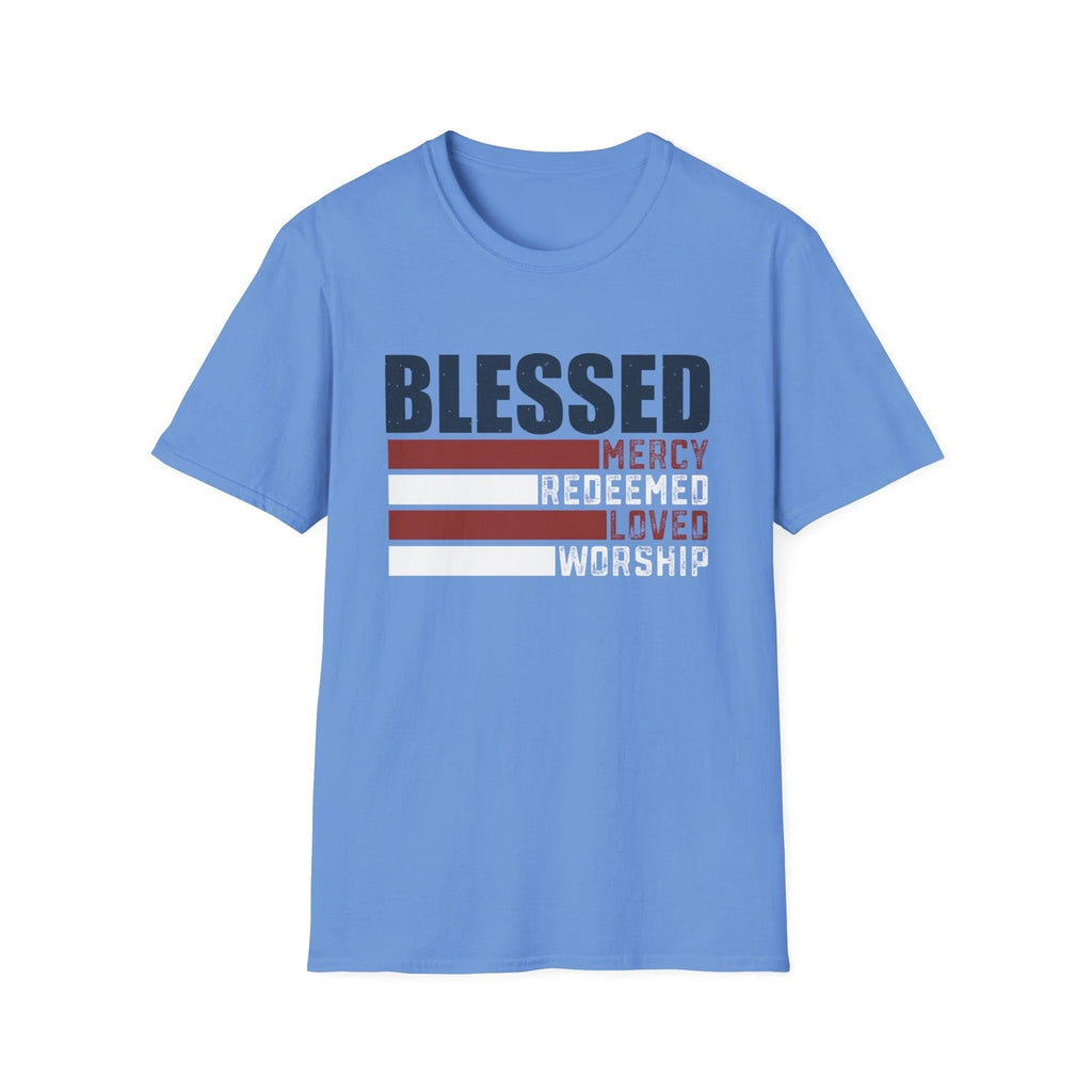 Faith Gift T-Shirt Inspirational Patriotic Tee Blessed Mercy Love Worship