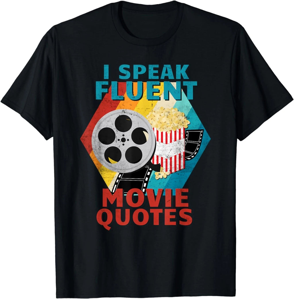 I Speak Fluent Movie Quotes Funny Retro Vintage Movie Lover Gift Unisex T-Shirt
