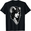 Lilith Priestess Goddess Aries Sagittarius Cute Goth Girl Unisex , , , Long Sleeve Tee