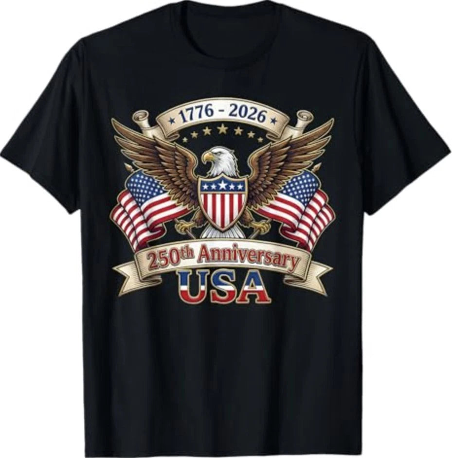 250 Years American 250th 4th of July Anniversary 1776-2026 T-Shirt