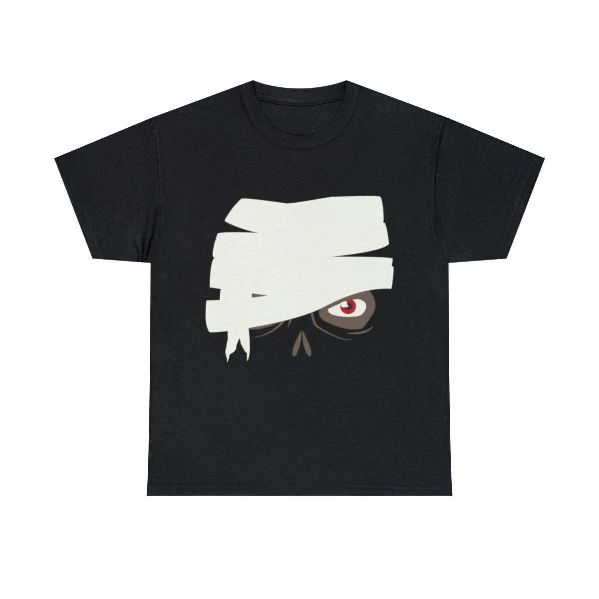 Zombie Mummy Face Graphic Tee Shirt, S-5XL Unisex , , , Long Sleeve Tee