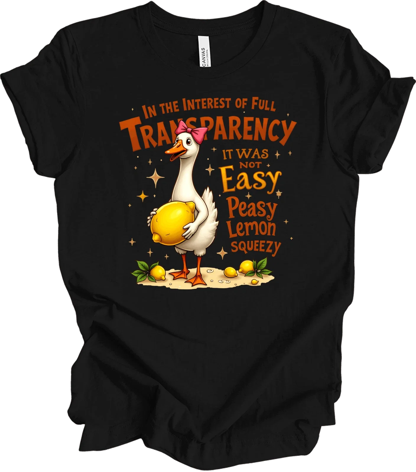 Funny Goose Humor Retro Aesthetic Lemon Design – Quirky Vintage Gift Unisex , , , Long Sleeve Tee
