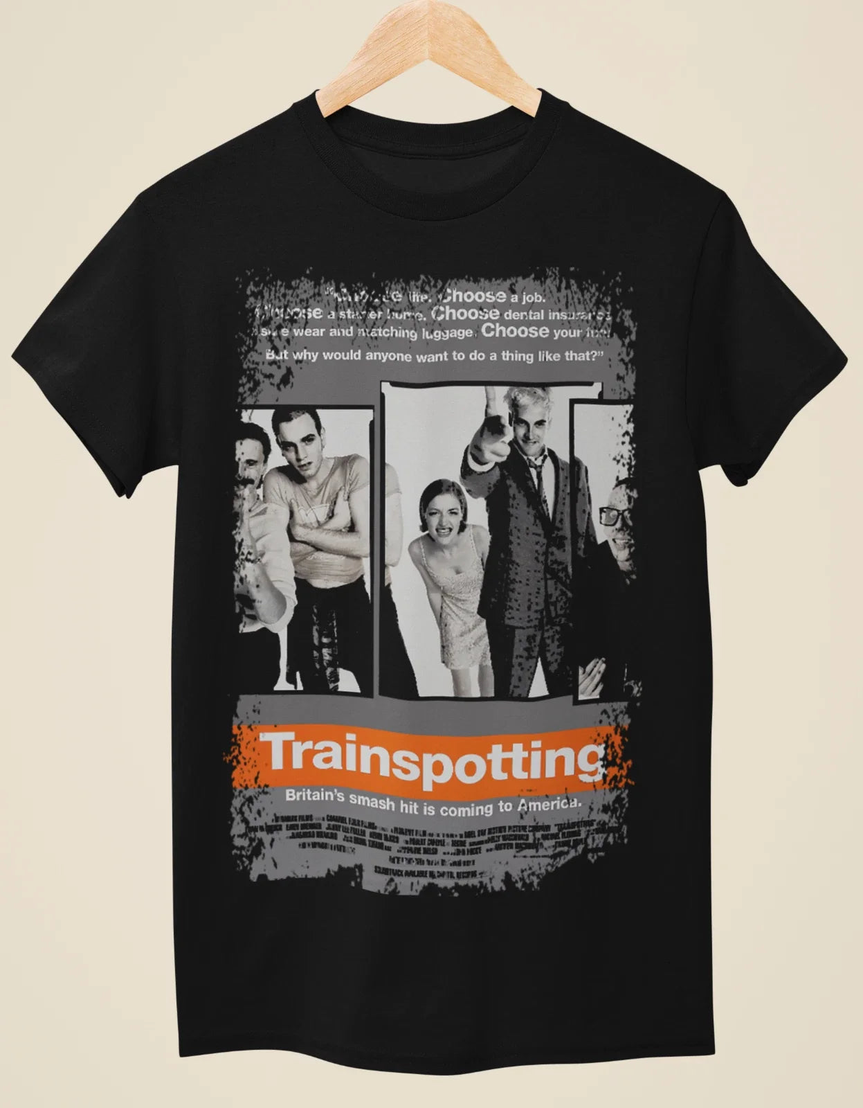 Trainspotting - Movie Poster Inspired Unisex Black Unisex , , , Long Sleeve Tee