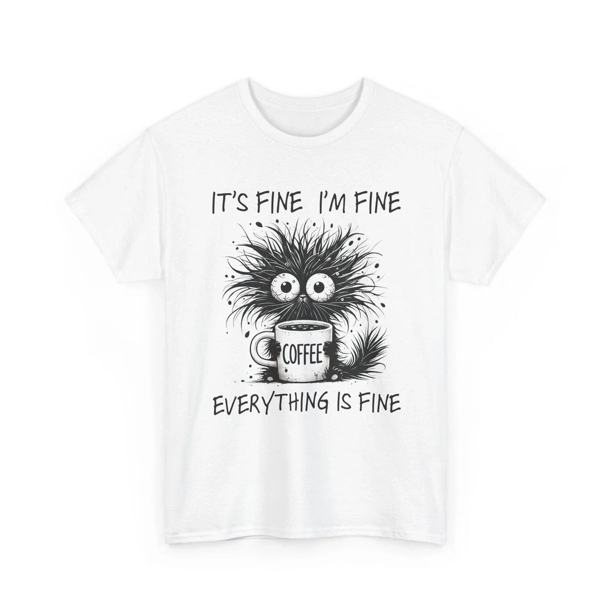 Coffee Cat Shirt Funny Black Cat Lover Caffeine Humor Cute Kitten Tee Gift Unisex , , , Long Sleeve Tee